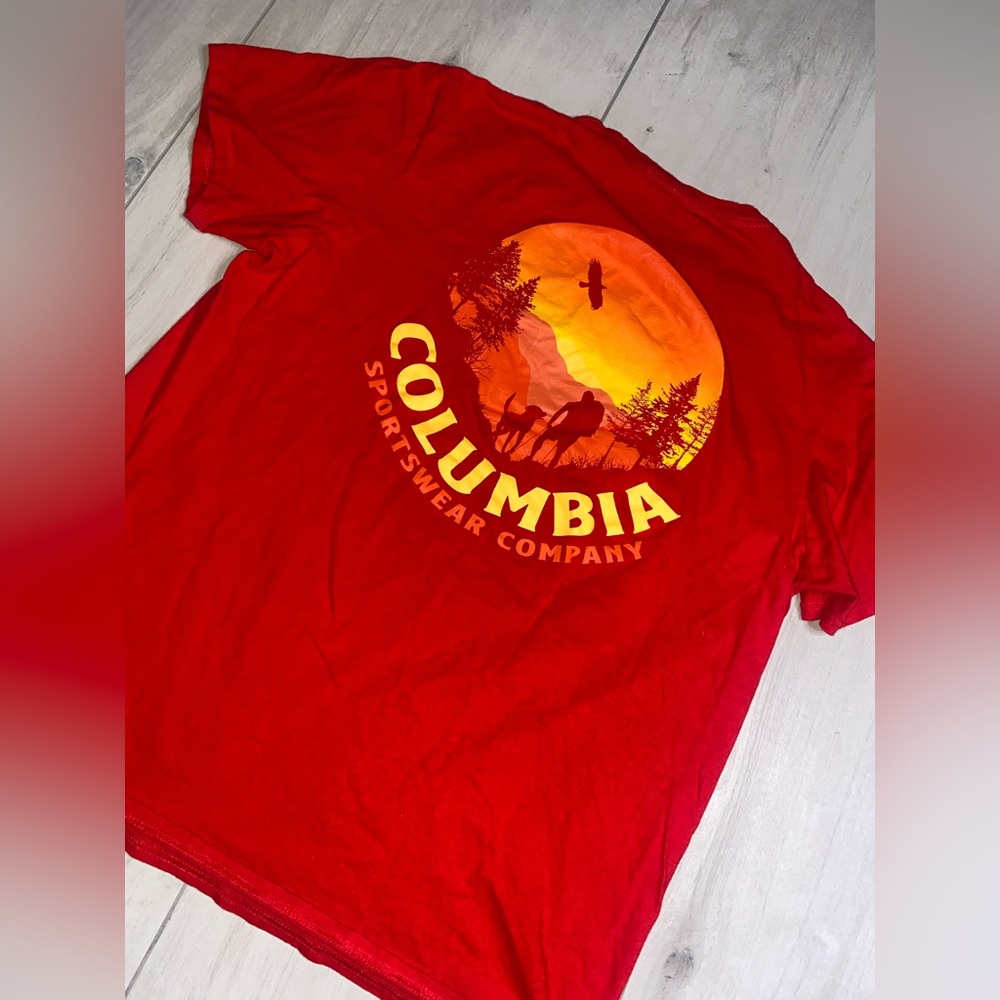 Columbia Red Graphic Tee for Men